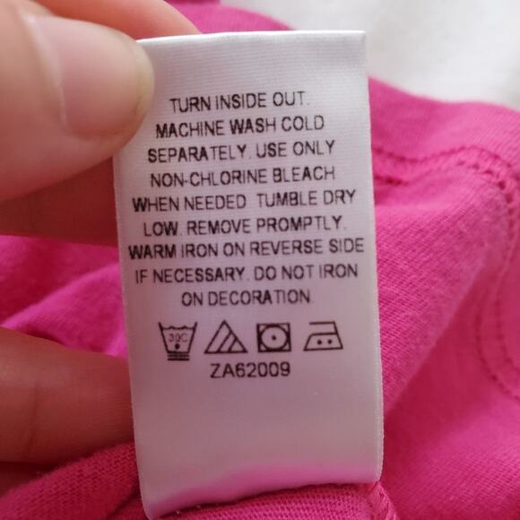 Guess small 7/8 girls pink cotton tee - Picture 5 of 5